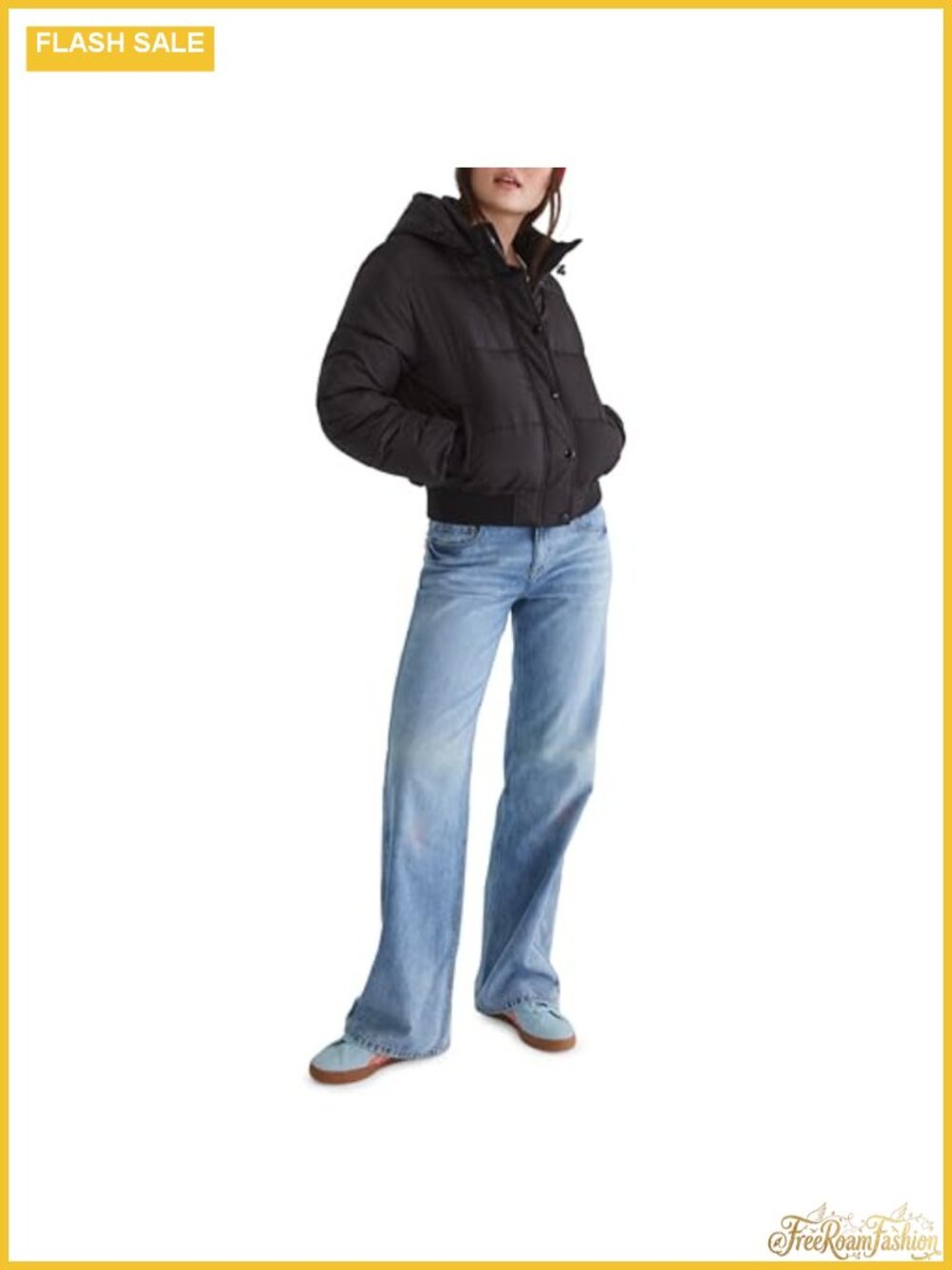 Quilted Puffer Jacket Button Front Casual